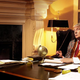 Image for article titled Trump Sits Down Beside Fire With Quill And Ink For Evening Writing Out Tweets